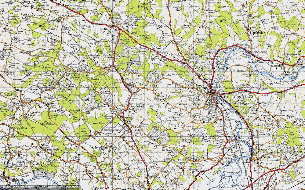 Old Map of Greys Green, 1947 in 1947