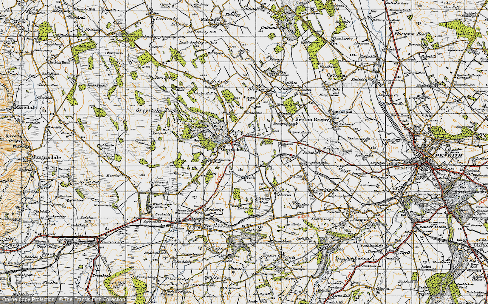 Old Map of Greystoke, 1947 in 1947