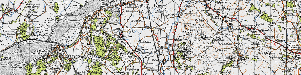 Old map of Limestone Link in 1947