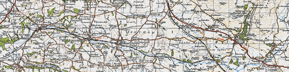 Old map of Broats Ho in 1947