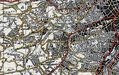 Old map of Greystones in 1947