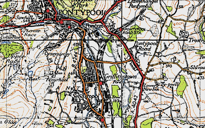 Old map of Griffithstown in 1946