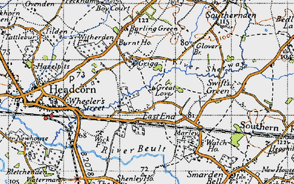 Old map of Grigg in 1940
