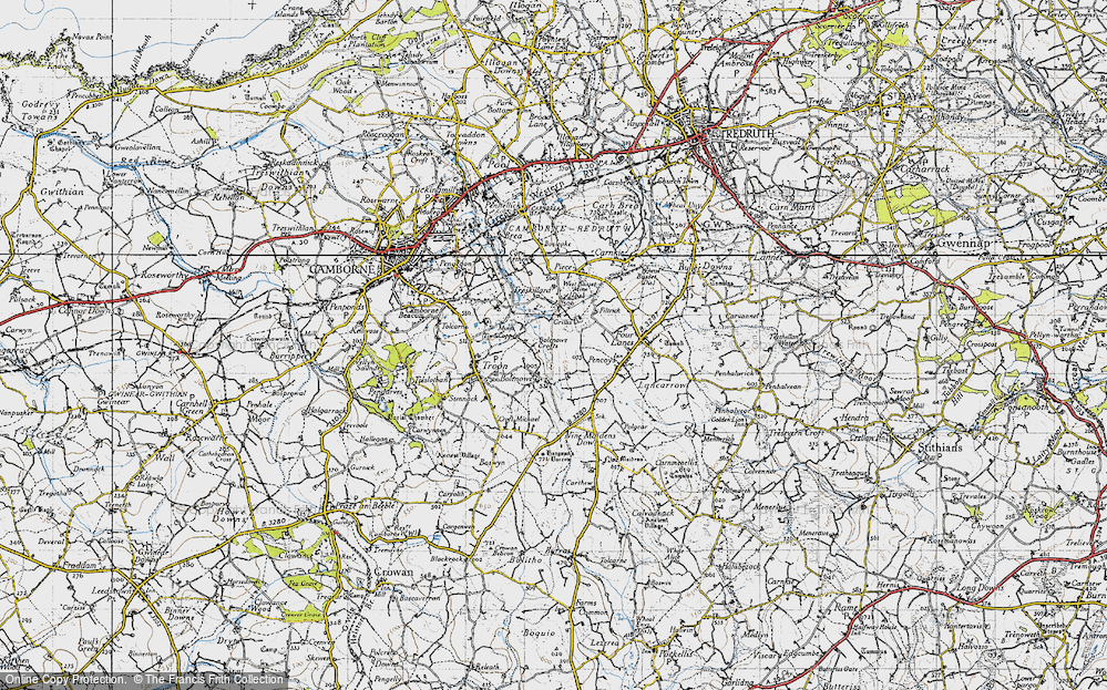 Old Map of Grillis, 1946 in 1946