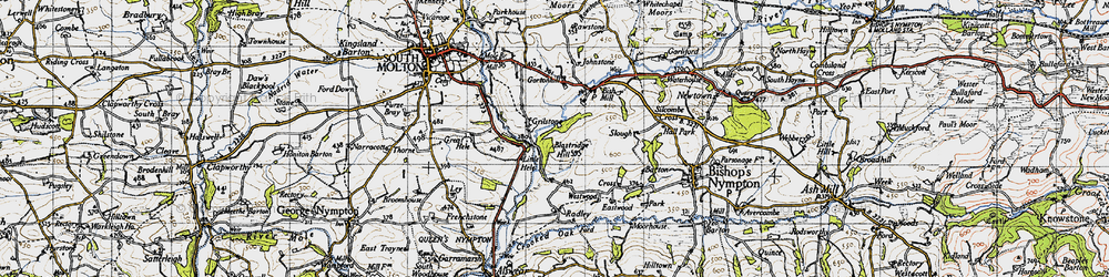 Old map of Blastridge Hill in 1946