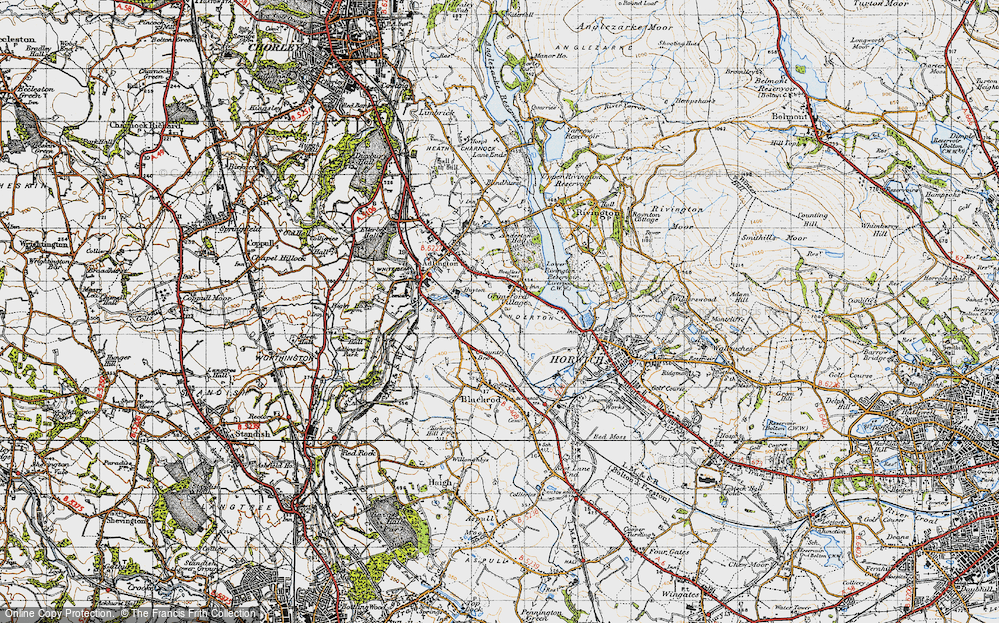 Old Map of Grimeford Village, 1947 in 1947