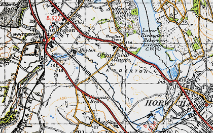 Old map of Grimeford Village in 1947