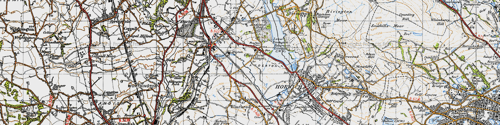 Old map of Grimeford Village in 1947