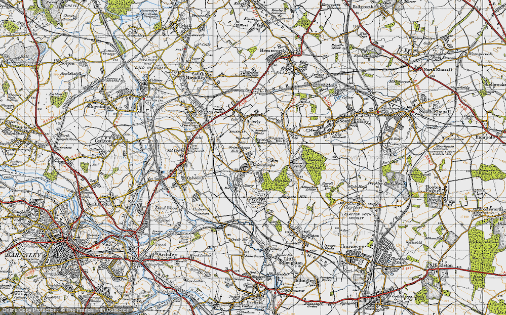 Old Map of Grimethorpe, 1947 in 1947