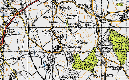 Old map of Grimethorpe in 1947