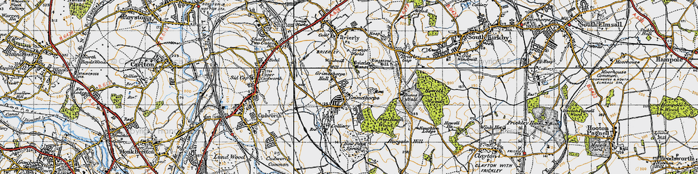 Old map of Grimethorpe in 1947