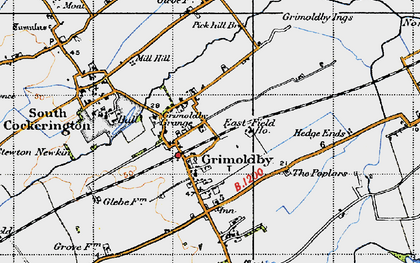 Old map of Grimoldby in 1946