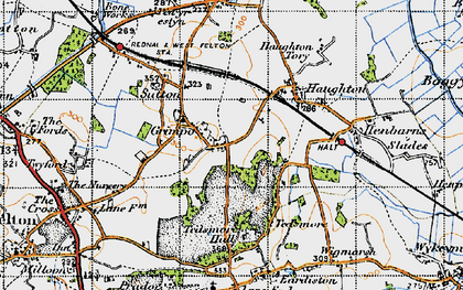 Old map of Grimpo in 1947