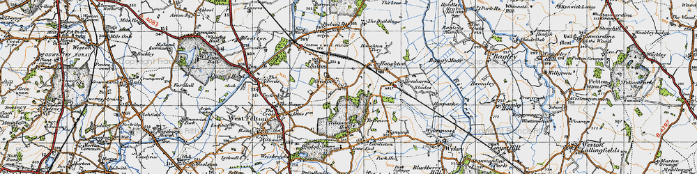 Old map of Grimpo in 1947