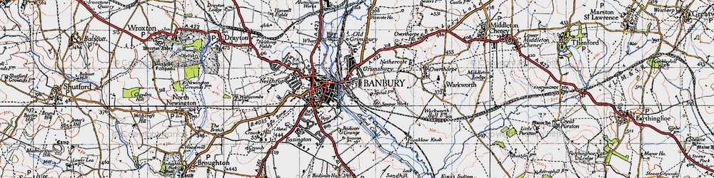 Old map of Grimsbury in 1946