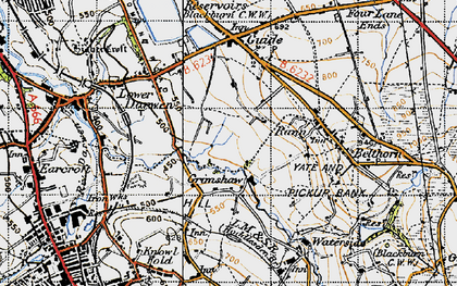 Old map of Grimshaw in 1947