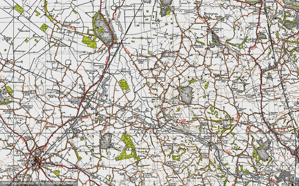 Old Map of Grimshaw Green, 1947 in 1947