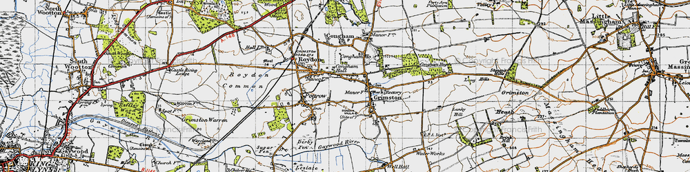 Old map of Grimston in 1946