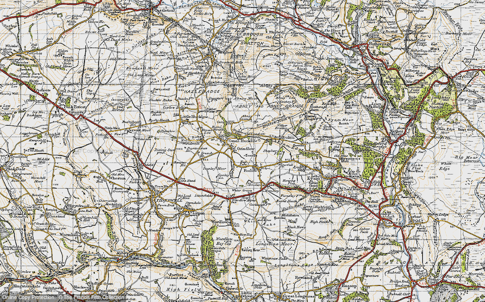 Old Map of Grindlow, 1947 in 1947