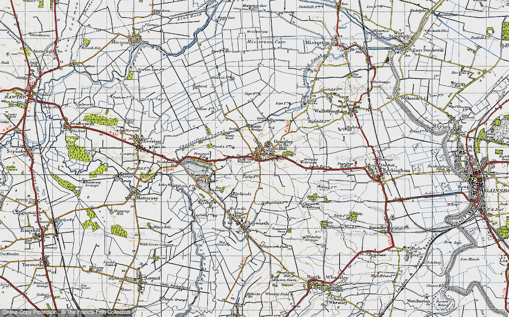 Old Map of Gringley on the Hill, 1947 in 1947