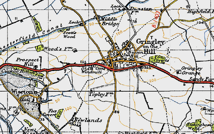 Old map of Gringley on the Hill in 1947