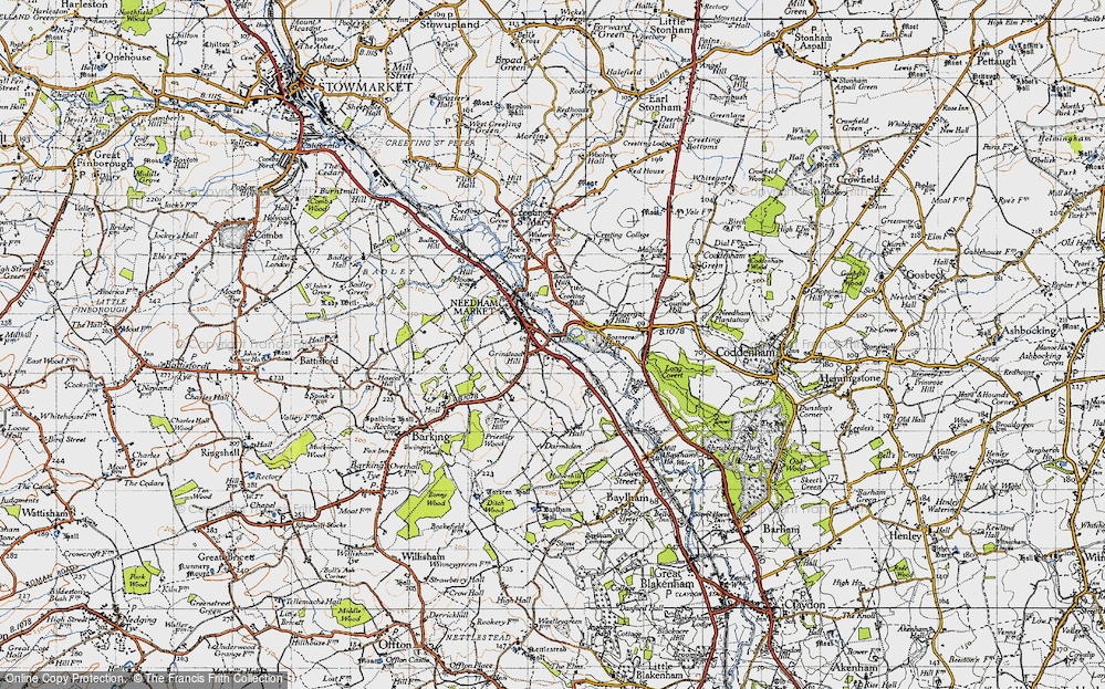 Old Map of Grinstead Hill, 1946 in 1946