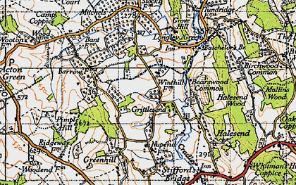 Old map of Grittlesend in 1947