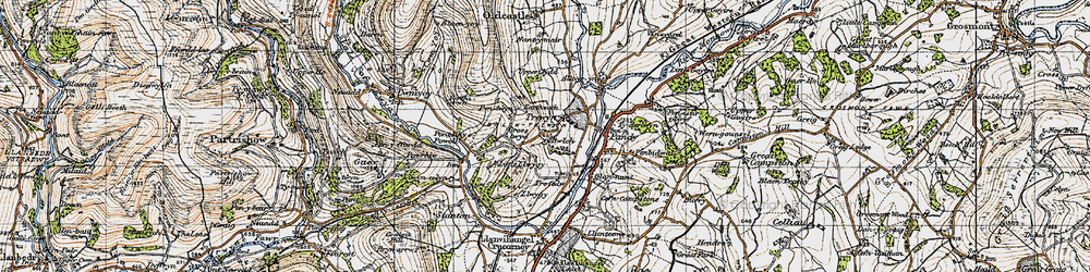 Old map of Groes-lwyd in 1947