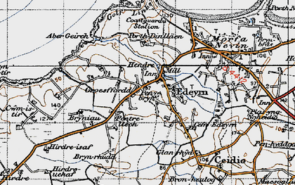 Old map of Groesffordd in 1947