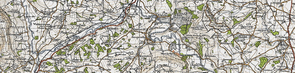 Old map of Grosmont in 1947