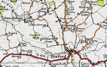 Old map of Groton in 1946