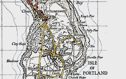 Old map of Grove in 1946