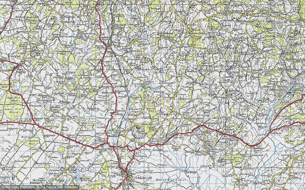 Old Map of Grove Hill, 1940 in 1940