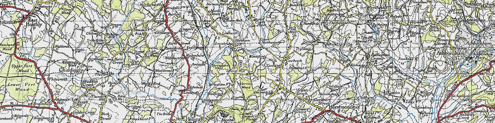 Old map of Grove Hill in 1940