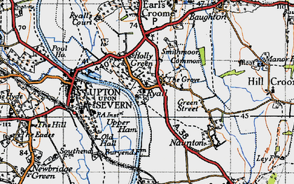 Old map of Grove, The in 1947