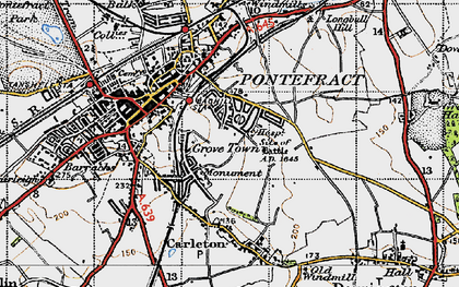 Old map of Grove Town in 1947