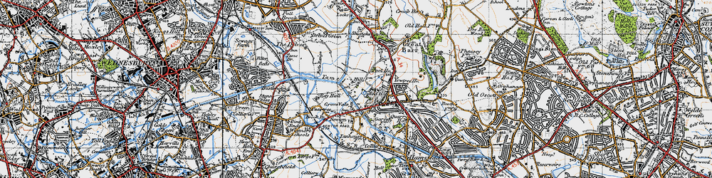 Old map of Grove Vale in 1946