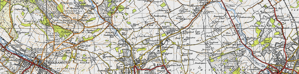 Old map of Grovehill in 1946