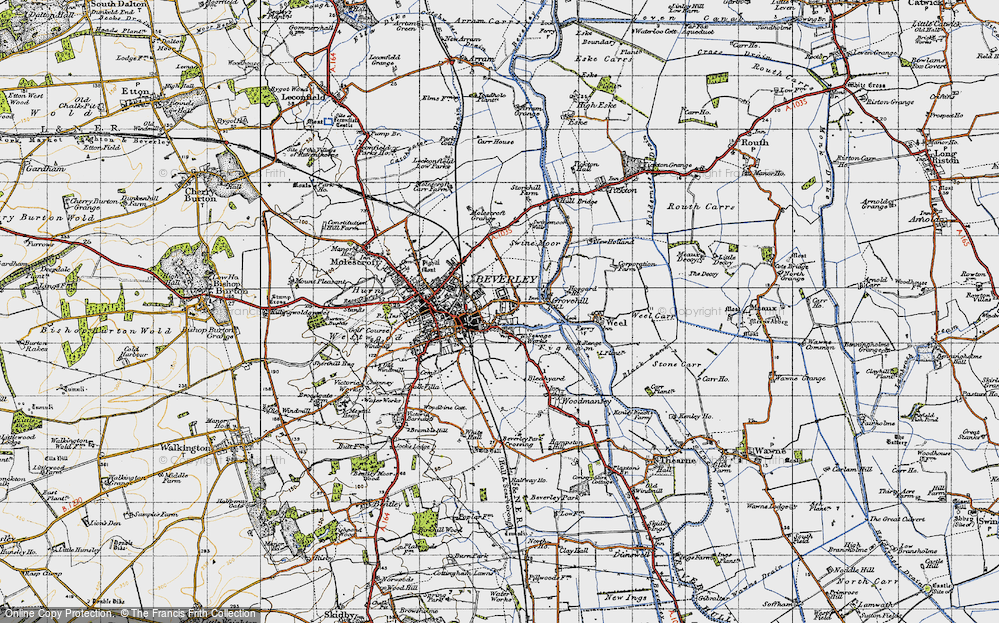 Old Map of Grovehill, 1947 in 1947