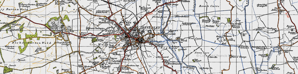 Old map of Grovehill in 1947