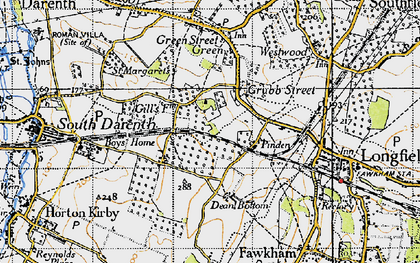 Old map of Grubb Street in 1946
