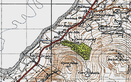 Old map of Afon Hen in 1947
