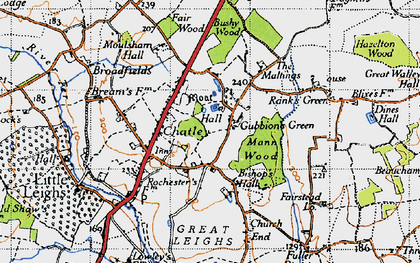 Old map of Bushy Wood in 1945