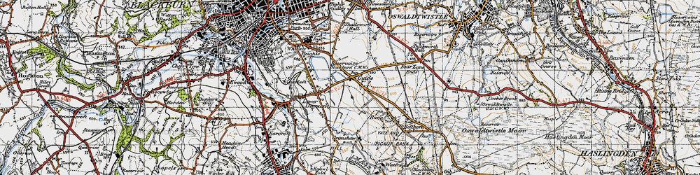 Old map of Guide in 1947