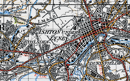 Old map of Guide Bridge in 1947