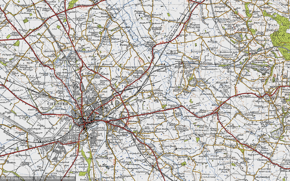 Old Map of Guilden Sutton, 1947 in 1947
