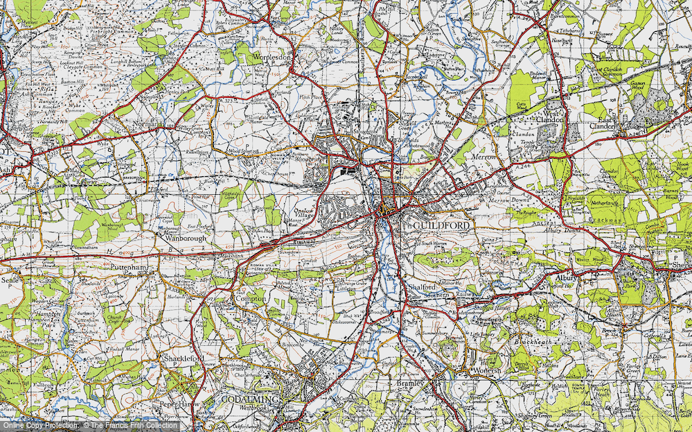 Ordnance Survey Map Guildford Old Maps Of Guildford Park, Surrey - Francis Frith