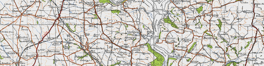 Old map of Ashdale in 1946