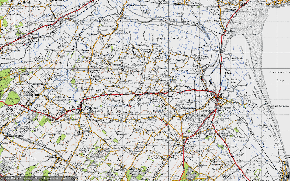 Old Map of Guilton, 1947 in 1947
