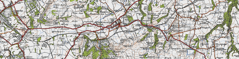 Old map of Guisborough in 1947